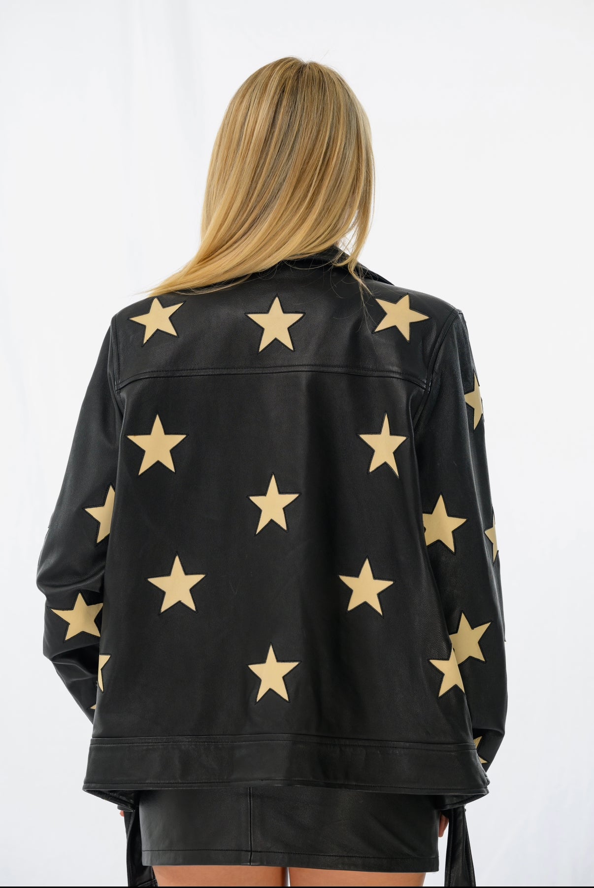 Kurt Oversized Biker Jacket in Black