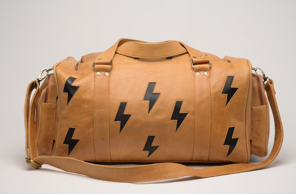 Oakley Overnighter in Tan with Lightning Bolts