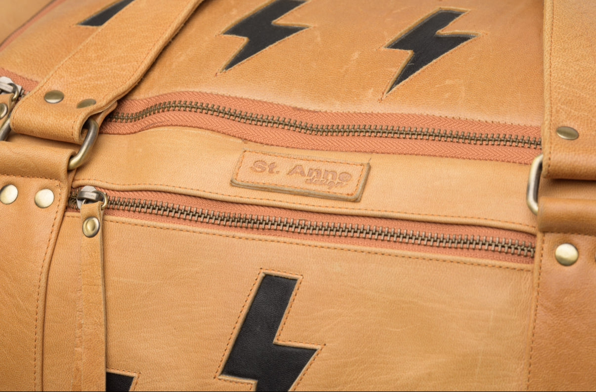Oakley Overnighter in Tan with Lightning Bolts