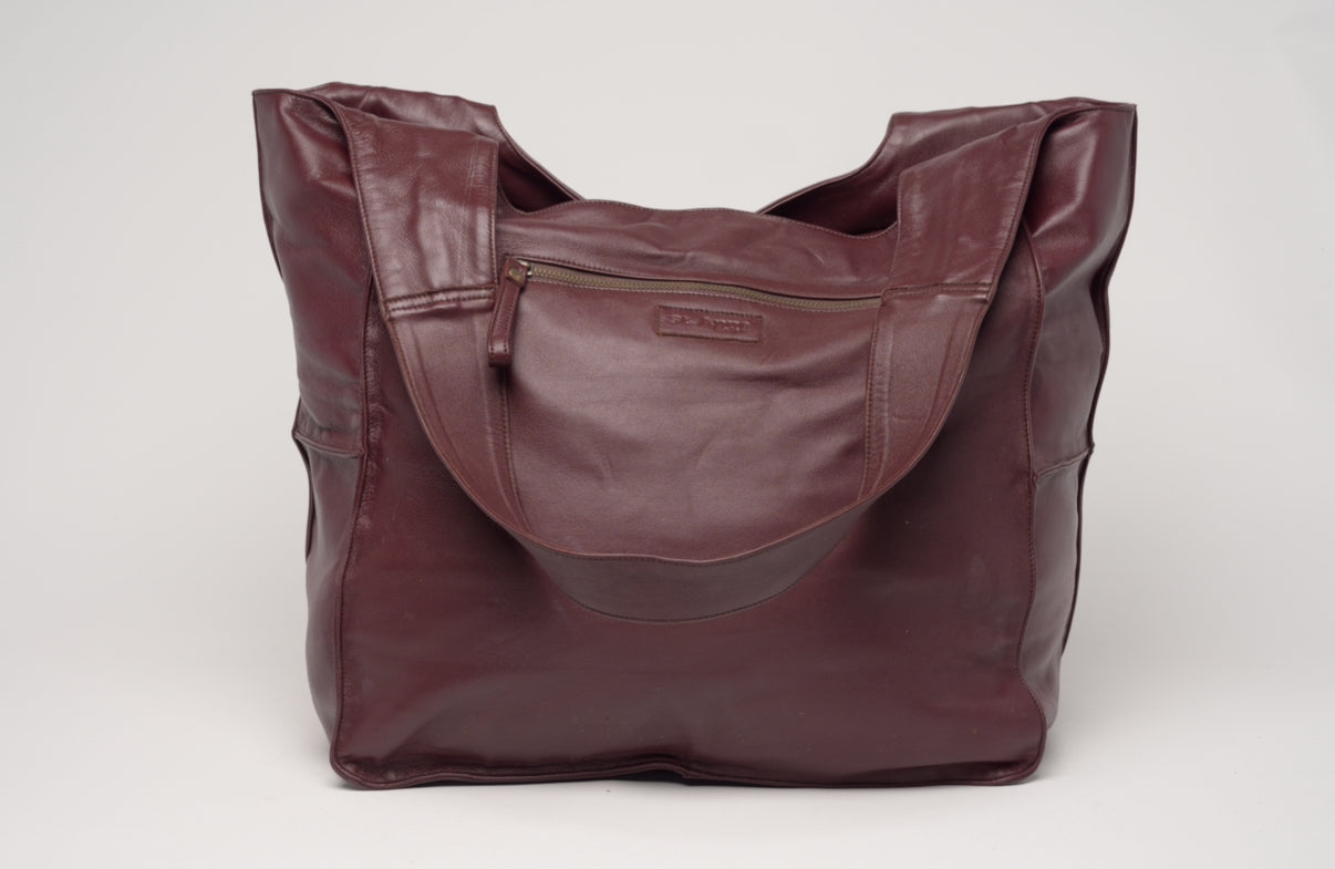 Tatum Tote Bag in Burgundy