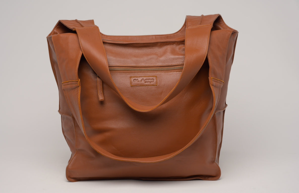 The Tatum Tote Bag in Tan