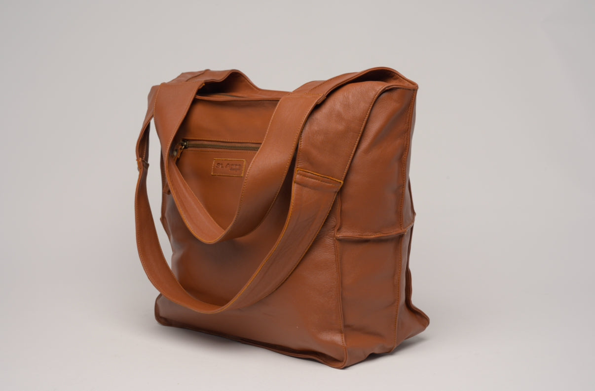 The Tatum Tote Bag in Tan