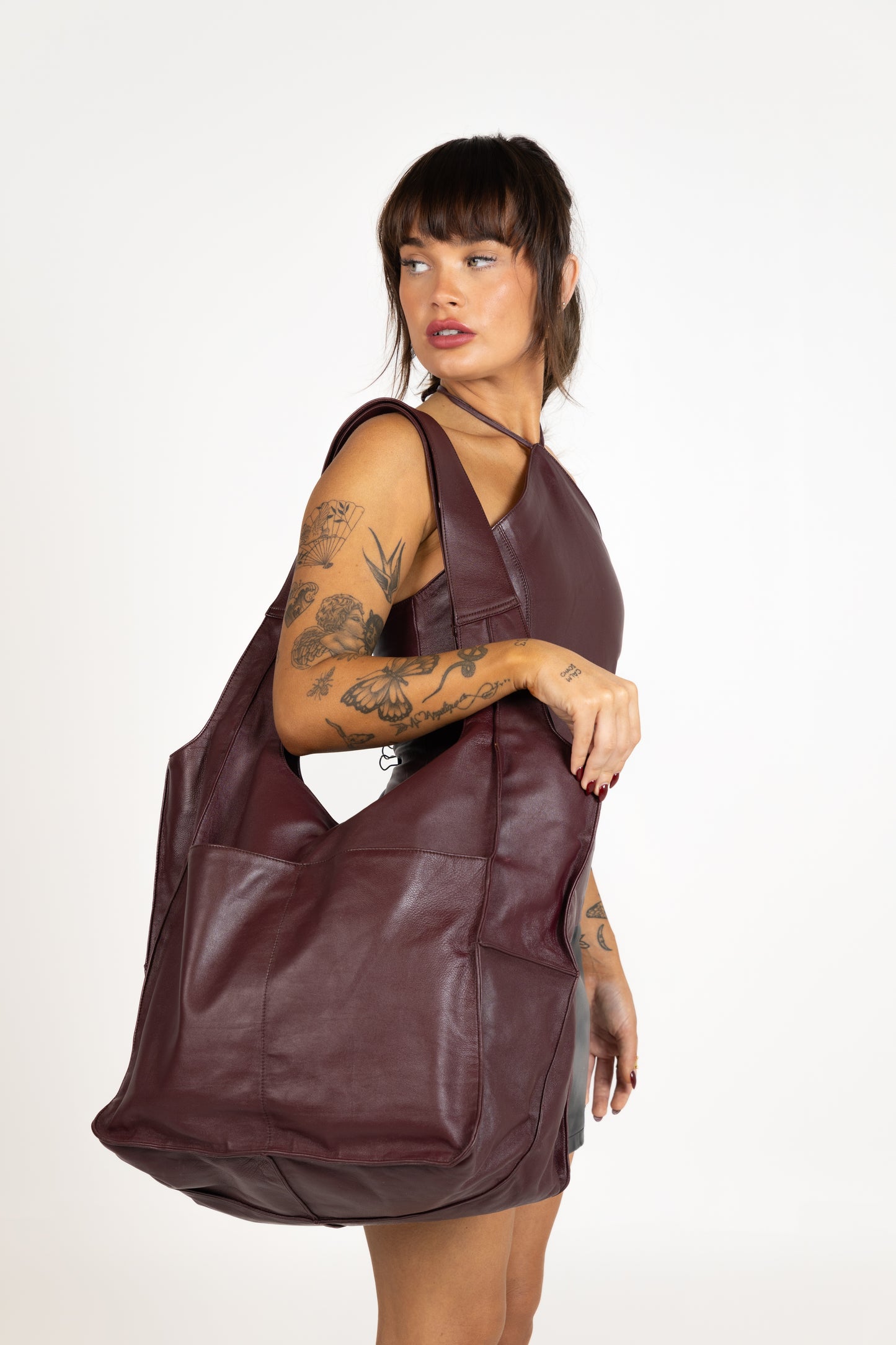 Tatum Tote Bag in Burgundy